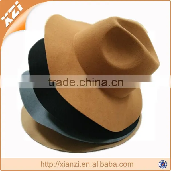 polyester wool patriotic polyester fur felt fedora hat