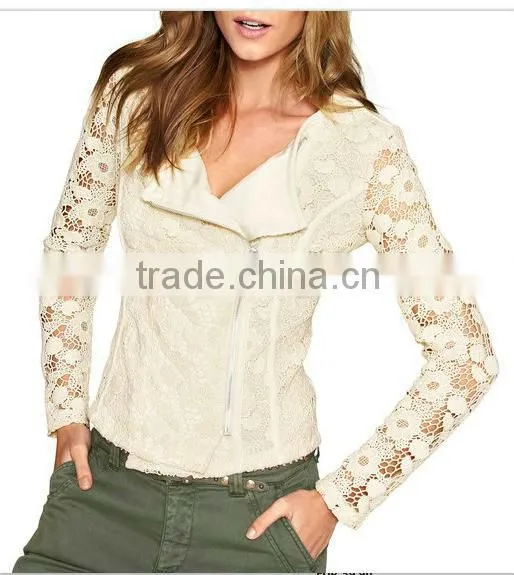 White Cotton Lace Jacket Comfortable Fashion Style New Lace Jacket