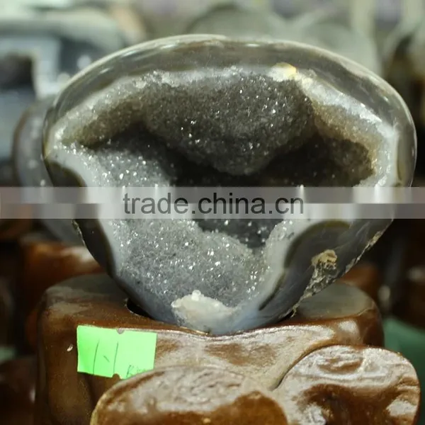 Natural Heart Shape Rock Quartz Agate Stone Geodes photo-2