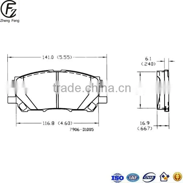 FMSI D1005-7906( OE:04465-48080)China Manufacturer Aftermarket Auto Spare Parts Good Performance Auto Brake Pad photo-3