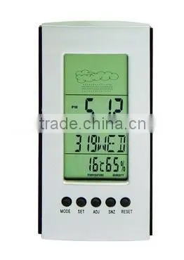 Weather Station, Weather Station Clock, LCD Clock With Weather Station, Table Clock