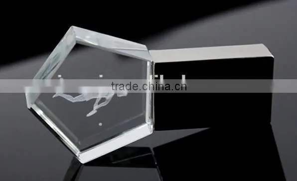 Hot selling crystal usb 2.0 flash memory disk