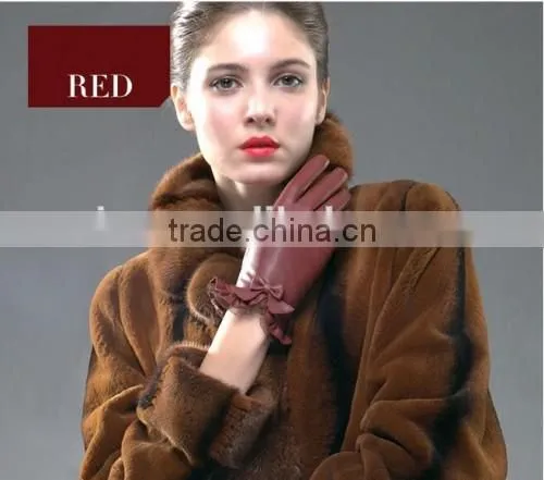 Hot Fashion Girls Leather Gloves First Grade Girls Leather Gloves photo-5