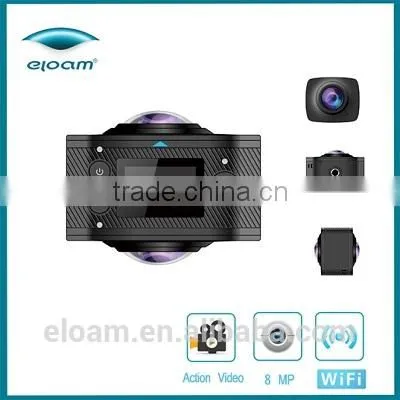 Dual Lens 1080p Full Shot 360 Degree Sports Camera photo-2