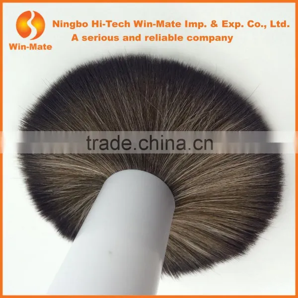 2014 Top Quality Synthetic Hair&goat Hair White Plastic Handle Kabuki Brush photo-2