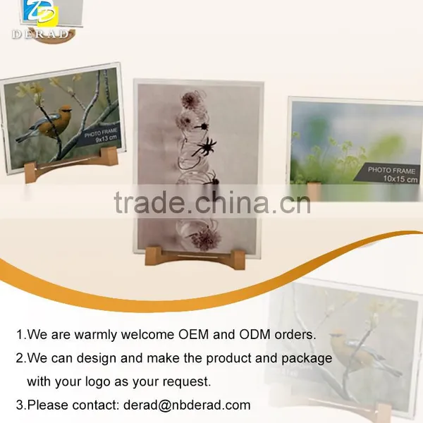 4x5 Dispaly Stand Product Acrylic Picture Frame Wood Frame photo-2
