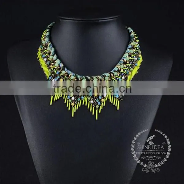 High Quality Colorful Resin Chunky Statement Necklace Tin Alloy Fashion Women Pendant Necklace 6390117