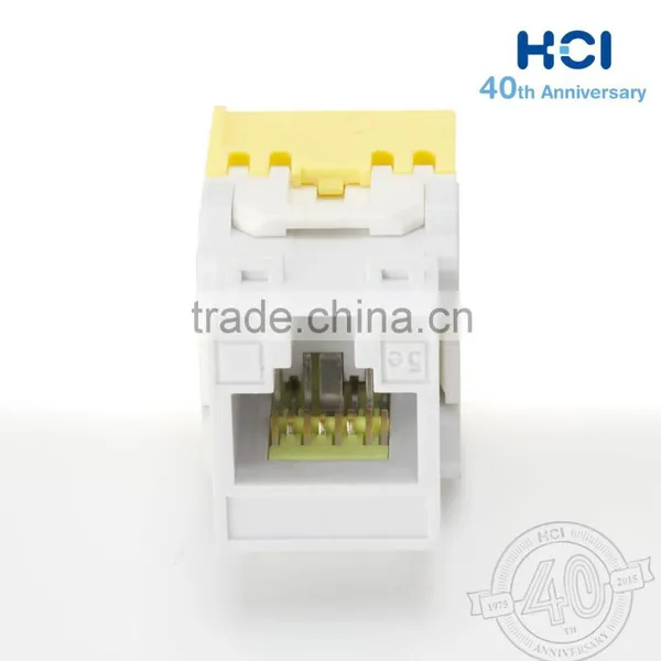 Network Solution RJ45 8P8C ETL 180 Degree UTP Super Cat 5e Modular Keystone Jack photo-6