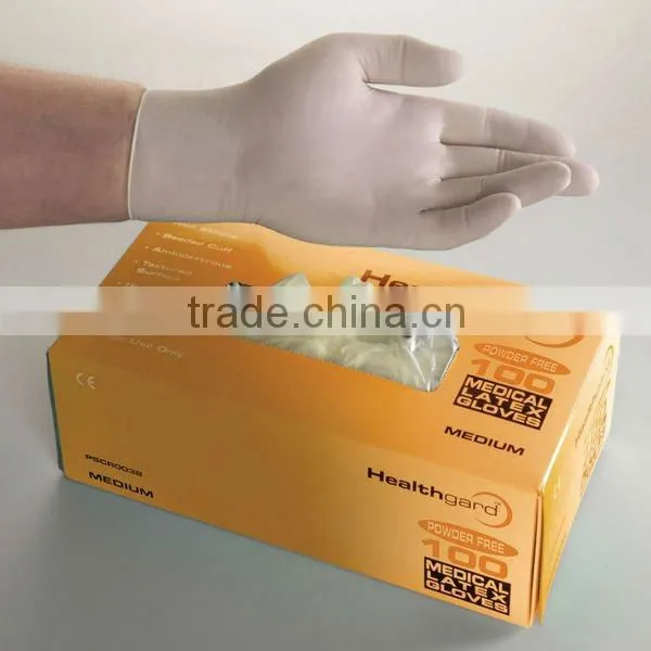 CE Approved AQL1.5 Coloured Disposable Examination Used Latex Examination Glove Powder-free ( IS09004)