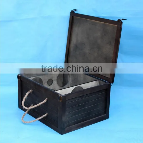 The Chinese Factory Wholesale Custom Luxury Boxes, Wooden 6 Bottles of Red Wine Champagne Beautiful Gift Box photo-3