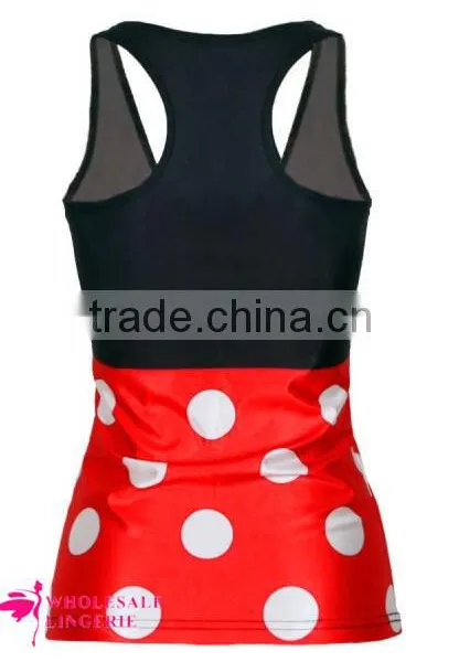 Wholesale Lovely Cat Printed White Tank Top for Women photo-5
