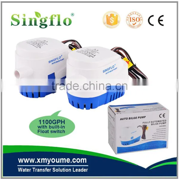 Singflo Automatic Pump 12v/24v 1100gph electric bilge pump in 2016