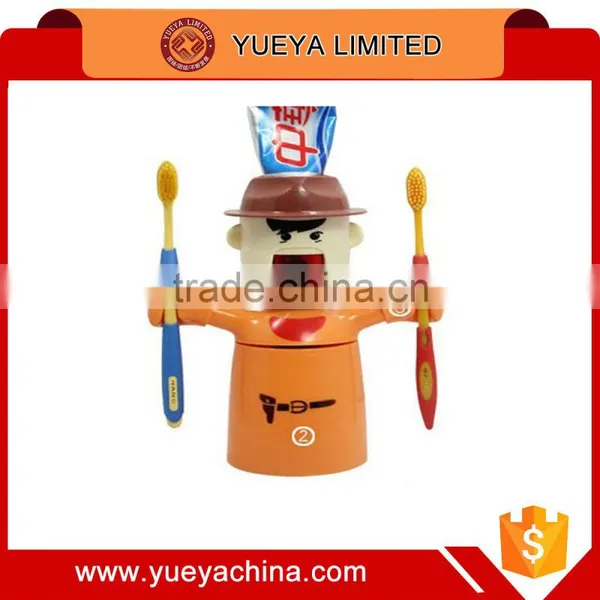 Toothpaste Squeezer toothpaste dispenser with toothbrush holder and Tooth cup