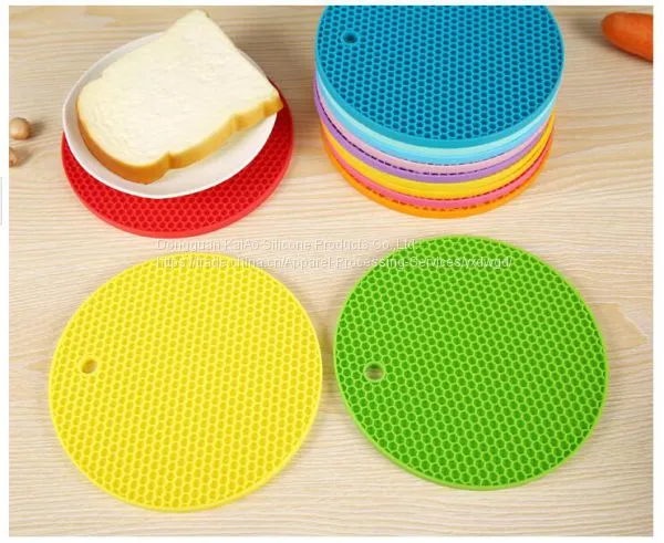 Silicone Honey Comb Design Dish Bowl Mat photo-5