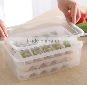 CY034 Household Article Fresh Dumpling Crisper Box Microwave Thawing Non Stick Food Tray Dumplings Preserving Box photo-3