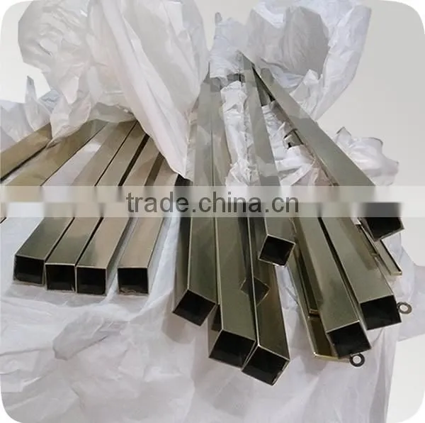 304 Golden Decorative Stainless Steel Pip Tube in Good Price photo-2