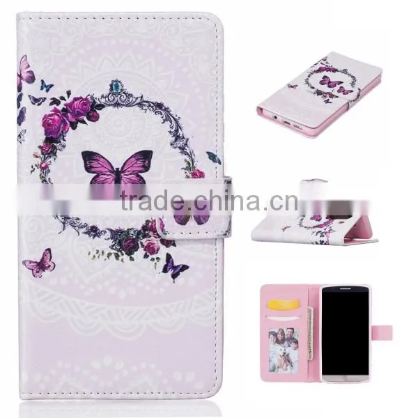 Low Price High Quality Embossed Leather Phone Wallet Case For LG photo-3