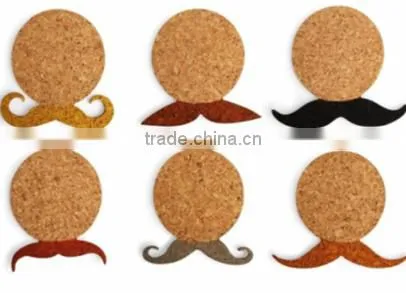 Moustache Shape Funny Home Cork Place Mat photo-2