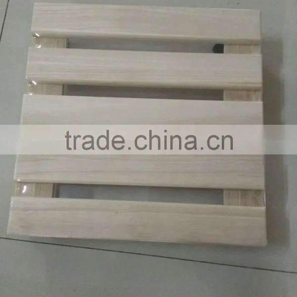 Round Wooden Flower Stand MatWooden Flowerpot Stand With Wheels photo-2