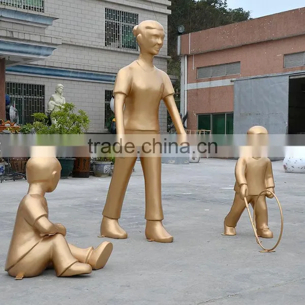 Fiberglass Children Play Sculpture Statue photo-4