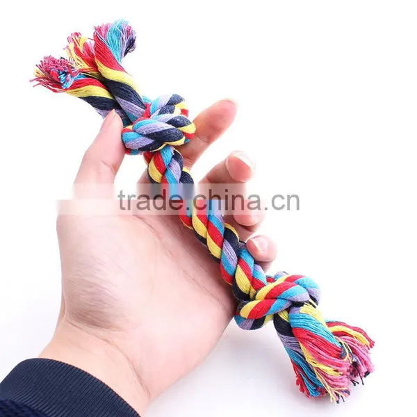 Yiwu Factory Wholesale Pet Dog Toy Double Knot Knot Cotton Rope m 23cm 55g Can be Mixed Batch photo-2