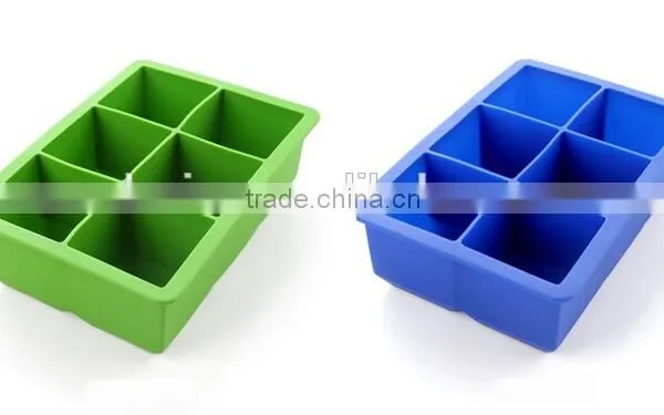 Summber Ice Cube Tools 6 Cavity Silicone Square Ice Cube Tray photo-2