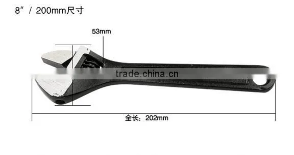 High Quality Carbon Adjustable Wrench(black) photo-2