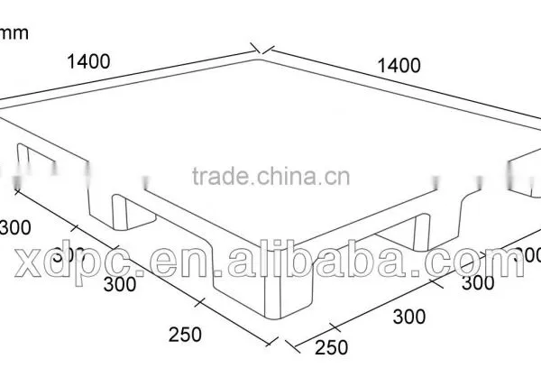 9foot Single Side Full Deck HDPE Plastic Pallet photo-4