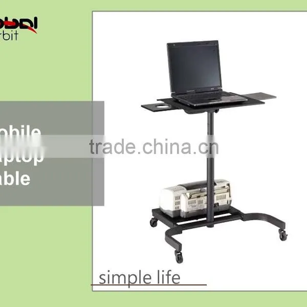 High Quality Office Laptop Table With Wheels, Mobile Computer Table Cart photo-5