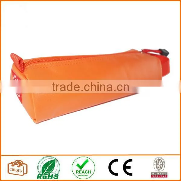 Tarpaulin Name Tag Small Pencil Case Pouch (Orange) photo-2