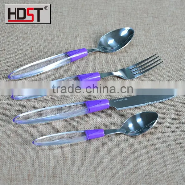 Promotional Hot Selling Vibrant Color Plastic Handle Low Price Flatware for Dinner photo-3
