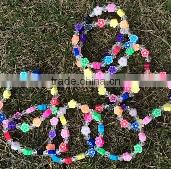 New Arrive Fashion Kids Bead Bracelets Colorful Acrylic Bracelets photo-3