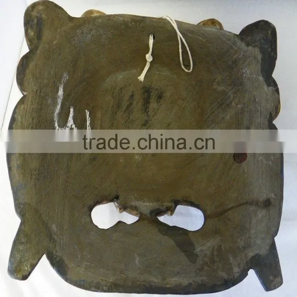 Hand Crafted Wooden Mask of Bhairab Mahakal Wall Hanging Made In Nepal photo-3