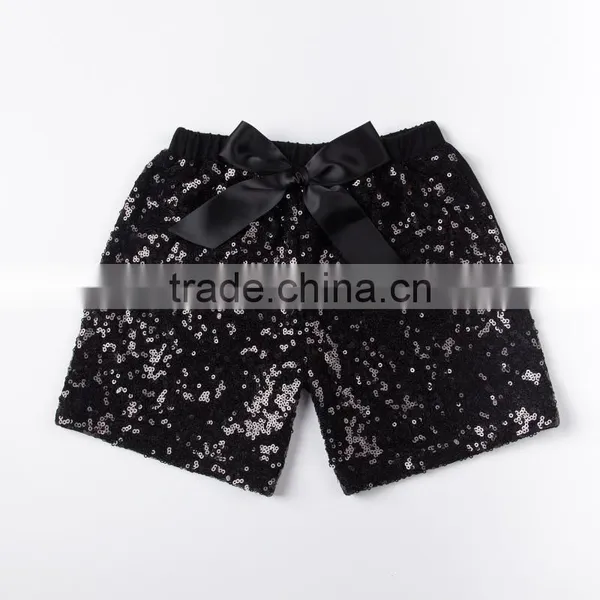 Wholesale Plain Baby Clothing Summer Girls Hot Shorts Elastic Waist Baby Sequin Shorts photo-4