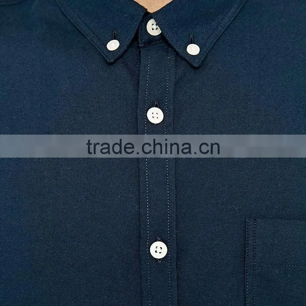 Wholesale Plain Long Sleeve Linen Cotton Shirt Blue Formal Custom Shirts for Men photo-4