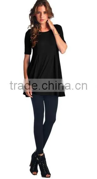 Fashion Womens Clothes Short Sleeve Swing Dress Tunic Tops for Women 2016 photo-2