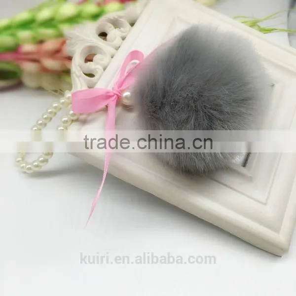 Women Fashion Cute Faux Fur Ball Faux Pearl Keychain Handbag Key Ring Car Key Chain Fmq-16 photo-6