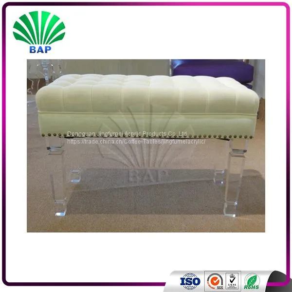Soft Thick Acrylic Bench Seat Wedding Sofa For Bride And Groom Restaurant Sofa Bench photo-2