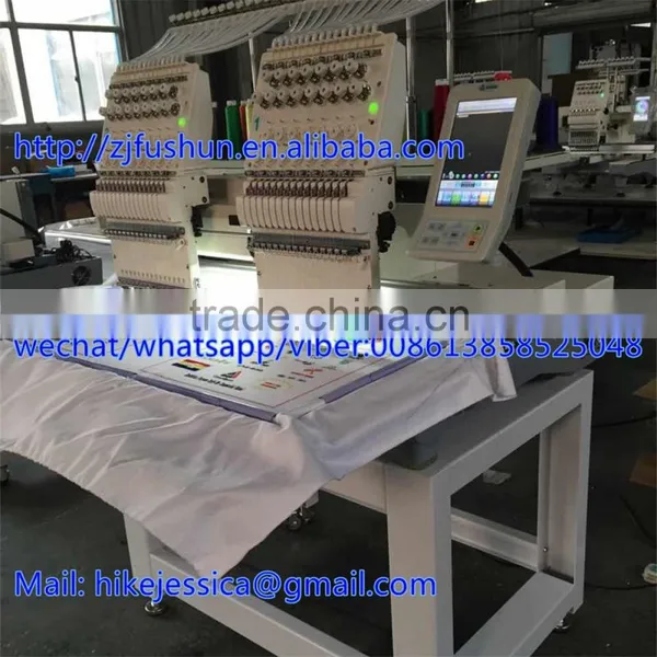 YINGYING 1502 1202 2heads Double Heads 15needles 12colors 12needles Compact Flat and Cap t Shirt Computerized Embroidery Machine photo-3