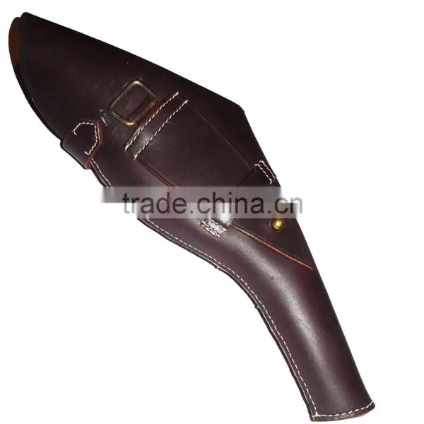 British .455 Webley Revolver Leather Holster LEFT HANDED photo-3