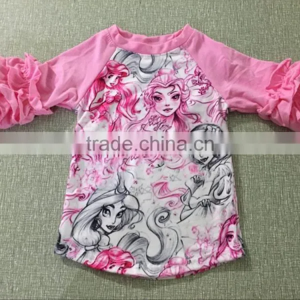 Fashion Baby Girl Cute Valentine Holiday Long Sleeve Heart Raglan Tops Boutique Child Clothes Wholesale photo-5