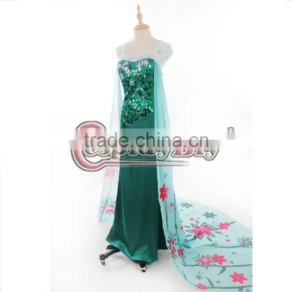 Adult Princess Elsa Dress Fancy Summer Dress Women Carnival Cosplay Costume Custom Made photo-3