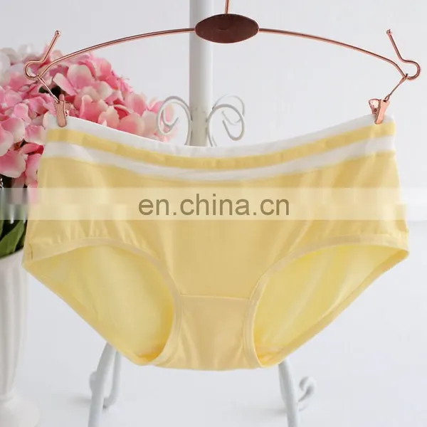 High Quality Soft Cotton Striped Print Panty Sexy Girls Preteen Underwear photo-6