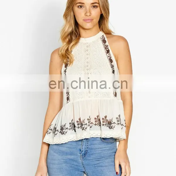 2016 Latest Fashion Women Sexy Open Back White Tank Top