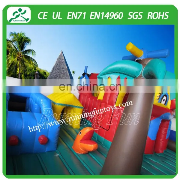 2015 Good Quality Inflatable Bouncy Castle Combo, Inflatable Bouncer Slide Inflatable Trampoline From Running Fun photo-2
