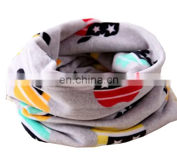 Wholesale Cartoon Printed Children Neckwear Loop Scarf Polar Fleece Scarf photo-2
