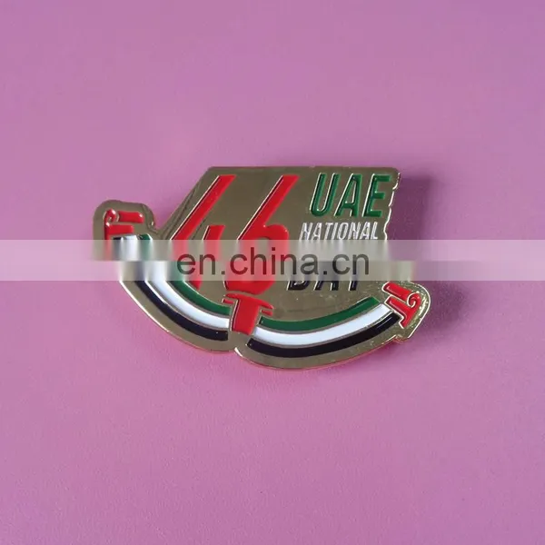 2017 UAE New Design Customized Metal UAE Flag Pin Badge for 46th UAE National Day