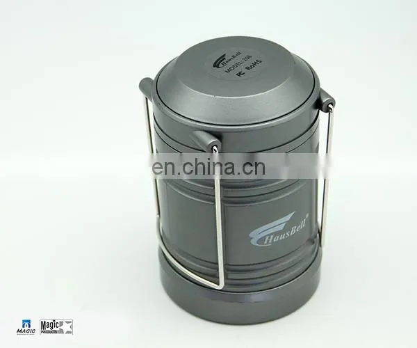 3AA Batteries Portable and Foldable 3-sided COB LED Camping Lantern with Handle