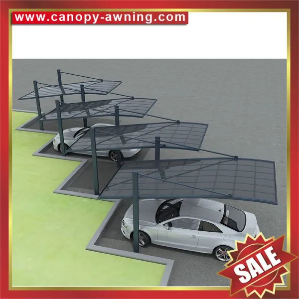 Outdoor Villa Sunshade Rain Aluminium Aluminum Alloy Metal PC Polycarbonate Parking Carport Car Port Shelter Canopy Awning Cover photo-3