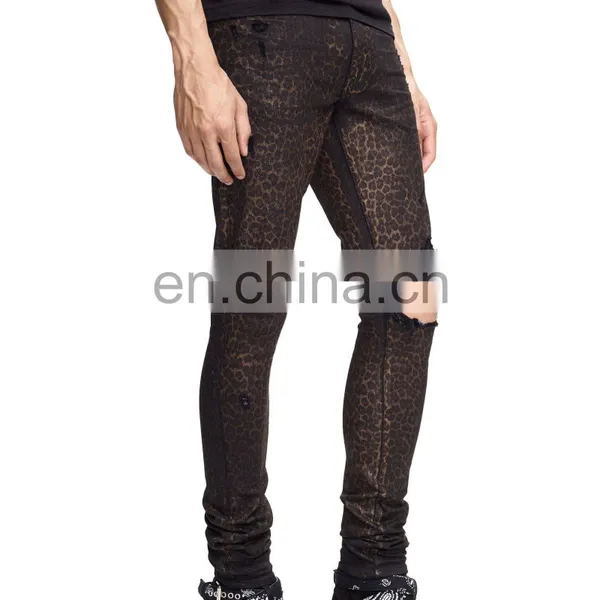 DiZNEW FOIL Coated BROKEN TEXTILES STRETCH Denim JEANS FOR MEN photo-4